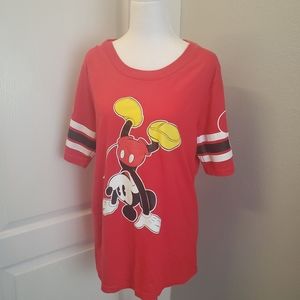 Disney Red Mickey Graphic  Tee 1X